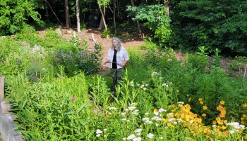 Cheshire, CT, pollinator pathway group uses cistern. 